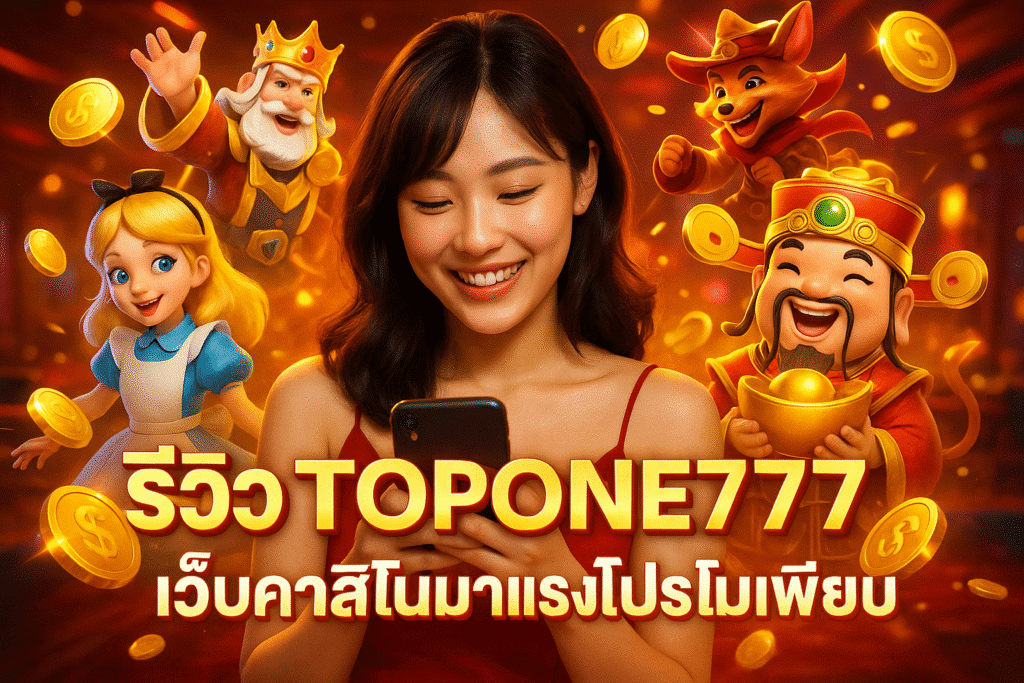 รีวิว TOPONE777 เว็บคาสิโนมาแรง โปรโมชั่นเพียบ