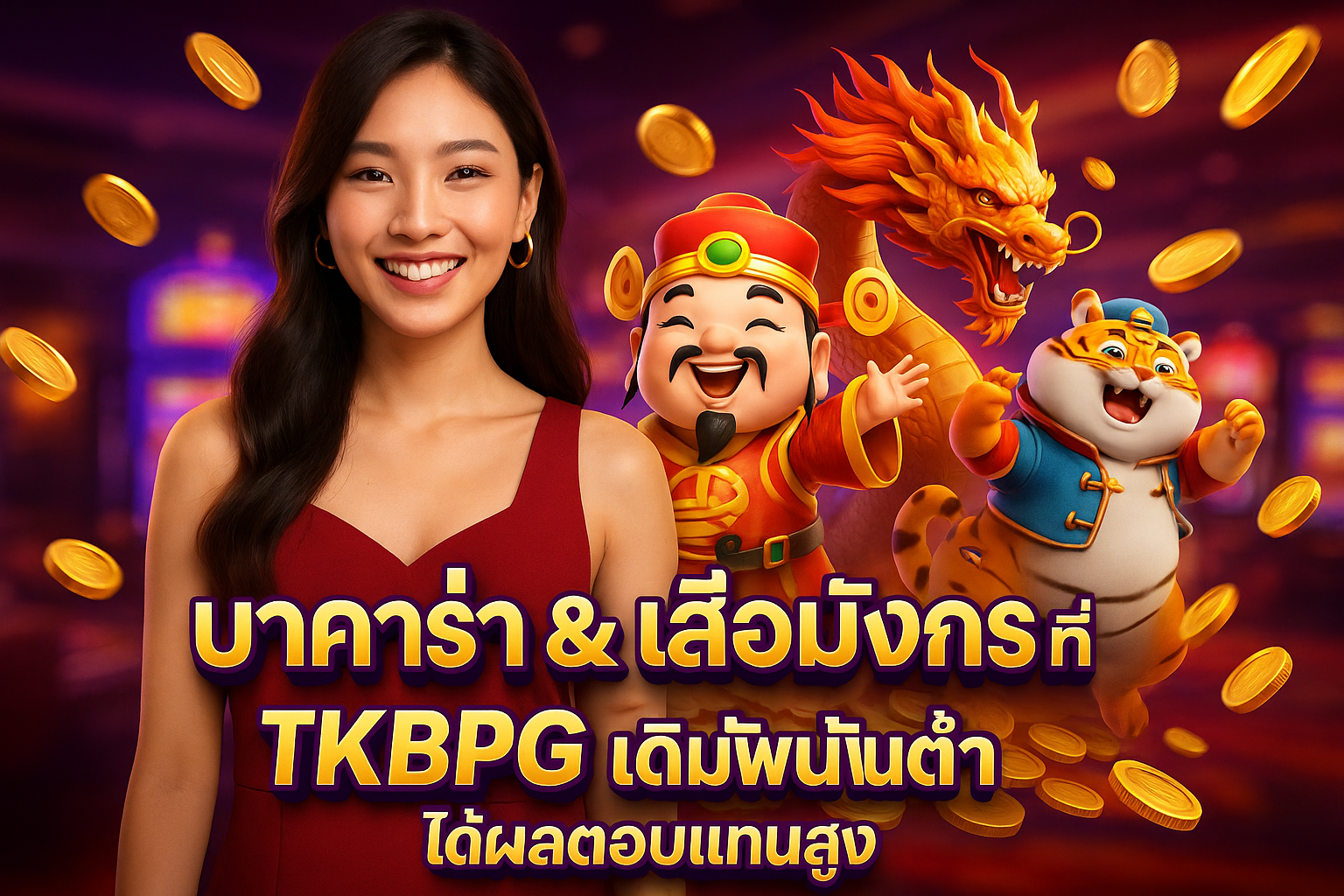 บาคาร่า & เสือมังกรที่ TKBPG เดิมพันขั้นต่ำ ได้ผลตอบแทนสูง